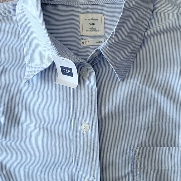 NEW GAP Women's Long Sleeve Striped Shirt Size XS NWT - Picture 7 of 8
